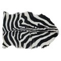 Saro Lifestyle SARO 4657.BW2435 24 x 35 in. Black & White Zebra Goat Fur Area Rug 4657.BW2435